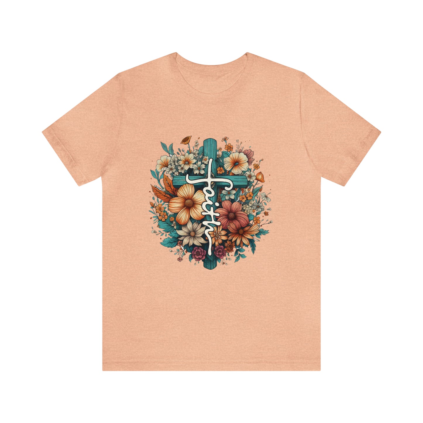 Faith with Flowers - Jersey Short Sleeve T-Shirt