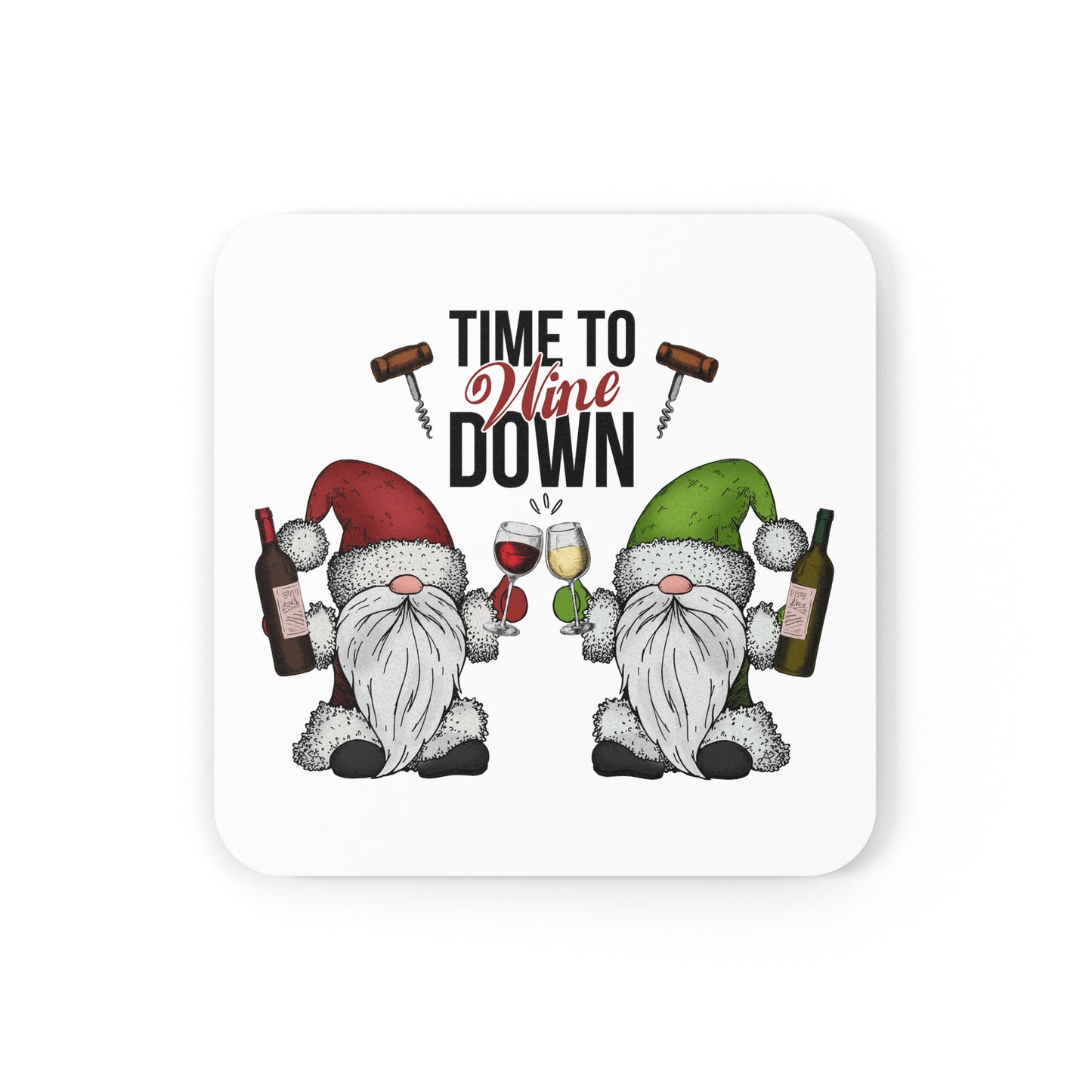 Time to Wine Down - Corkwood Coaster Set
