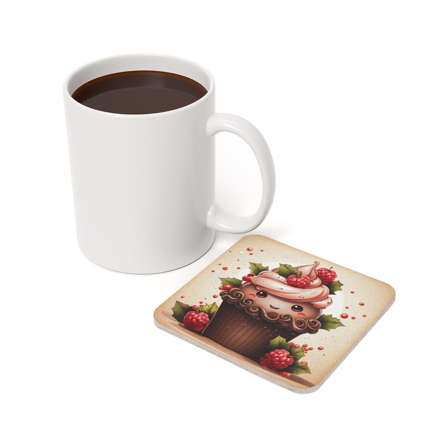 Cupcake - Corkwood Coaster Set