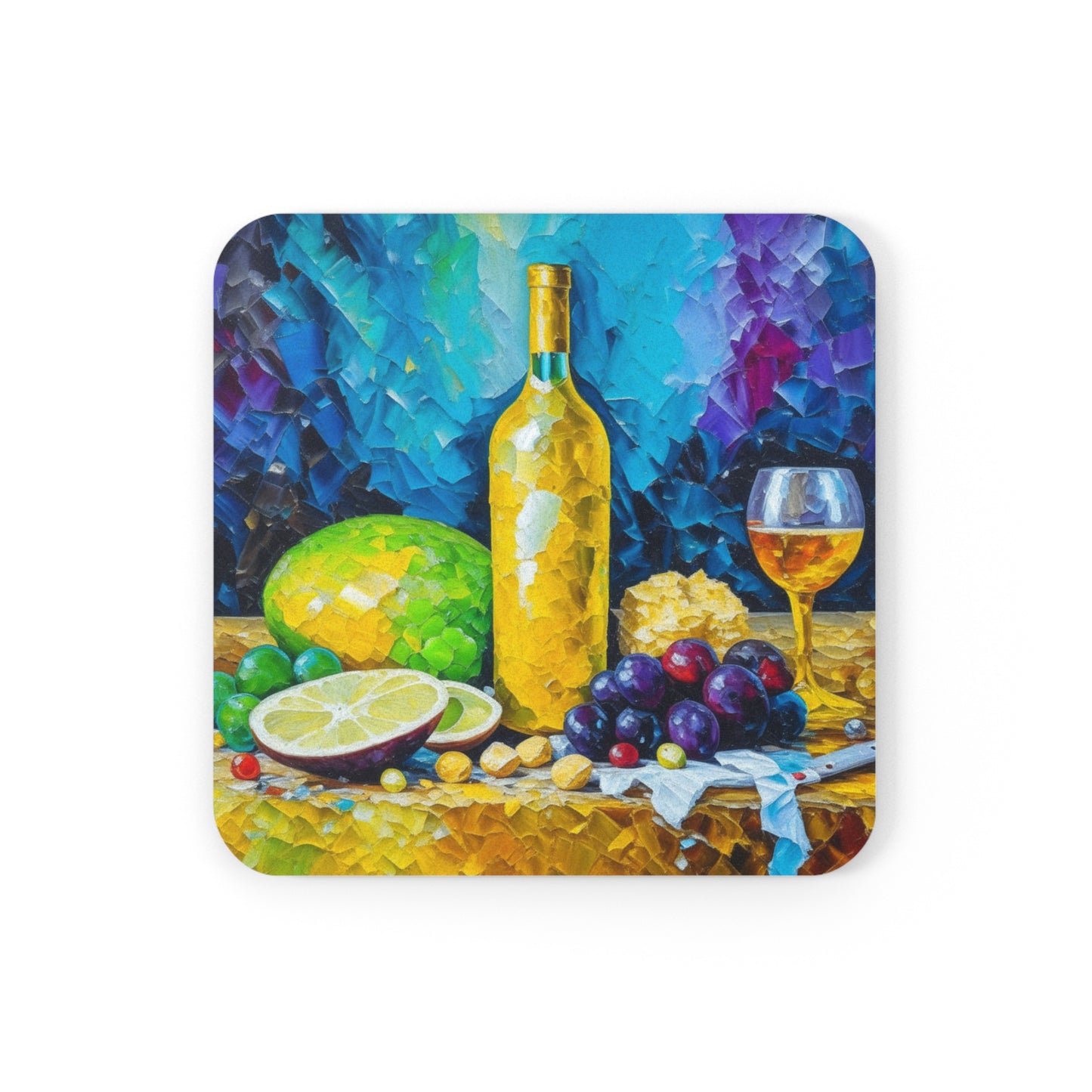 Wine Art - Corkwood Coaster Set