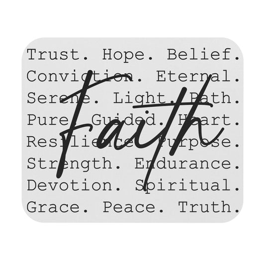 Inspirational Mouse Pad | Faith Design | Desk Accessory for Motivation, Encouragement Gift, Home Office Decor, Thoughtful Present