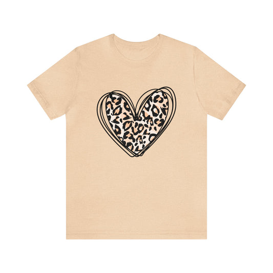 Leopard Heart - Jersey Short Sleeve T-Shirt