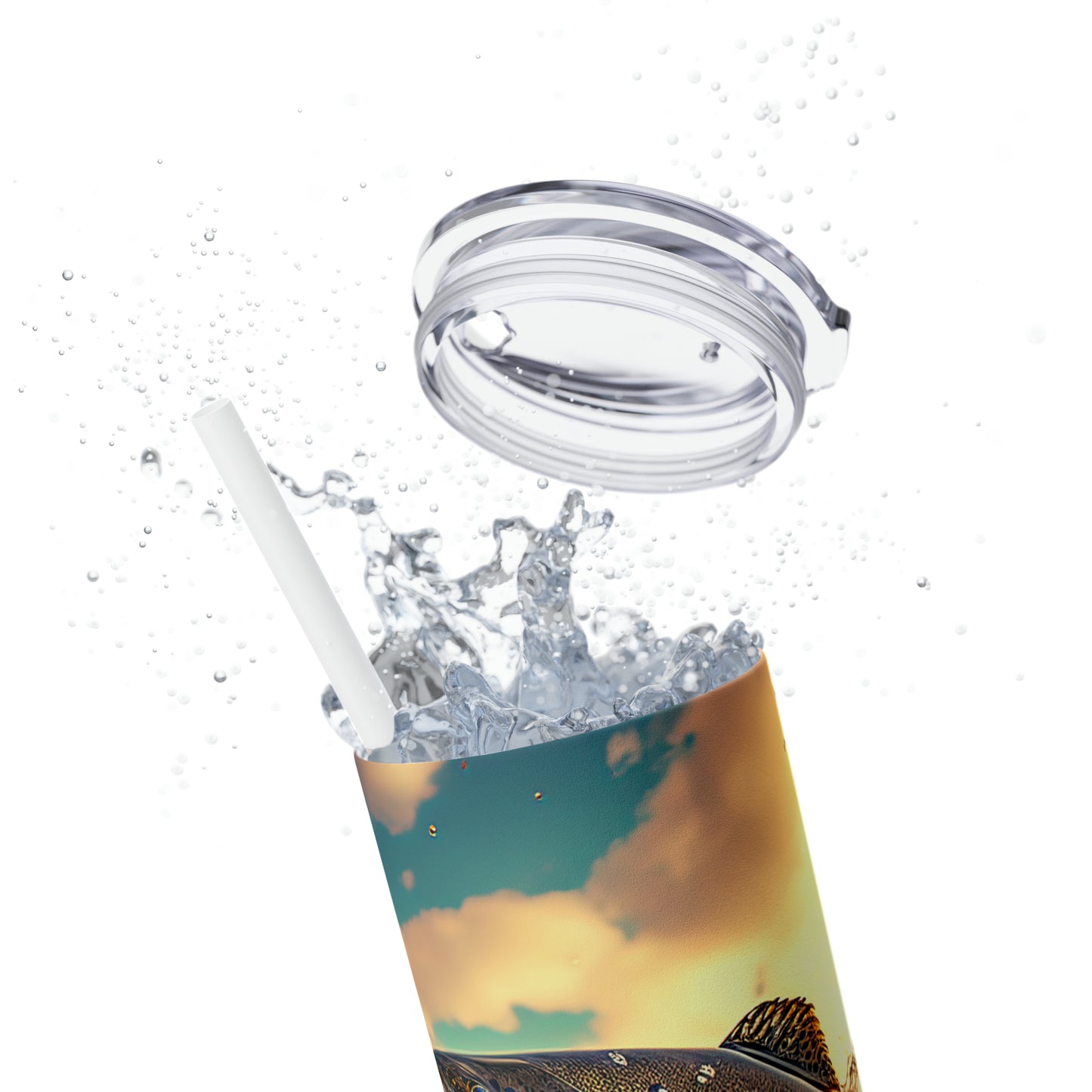 Trout - Skinny Tumbler with Straw, 20oz