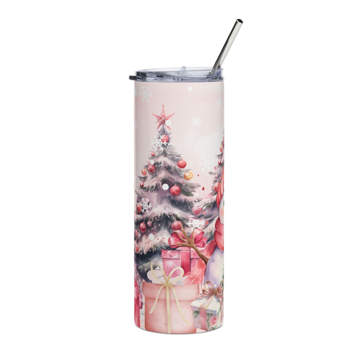 Christmas Snowman Tumbler, 20oz | Holiday Gift, Stainless Steel Travel Mug, Winter Drinkware, Seasonal Cup, Festive Beverage Container