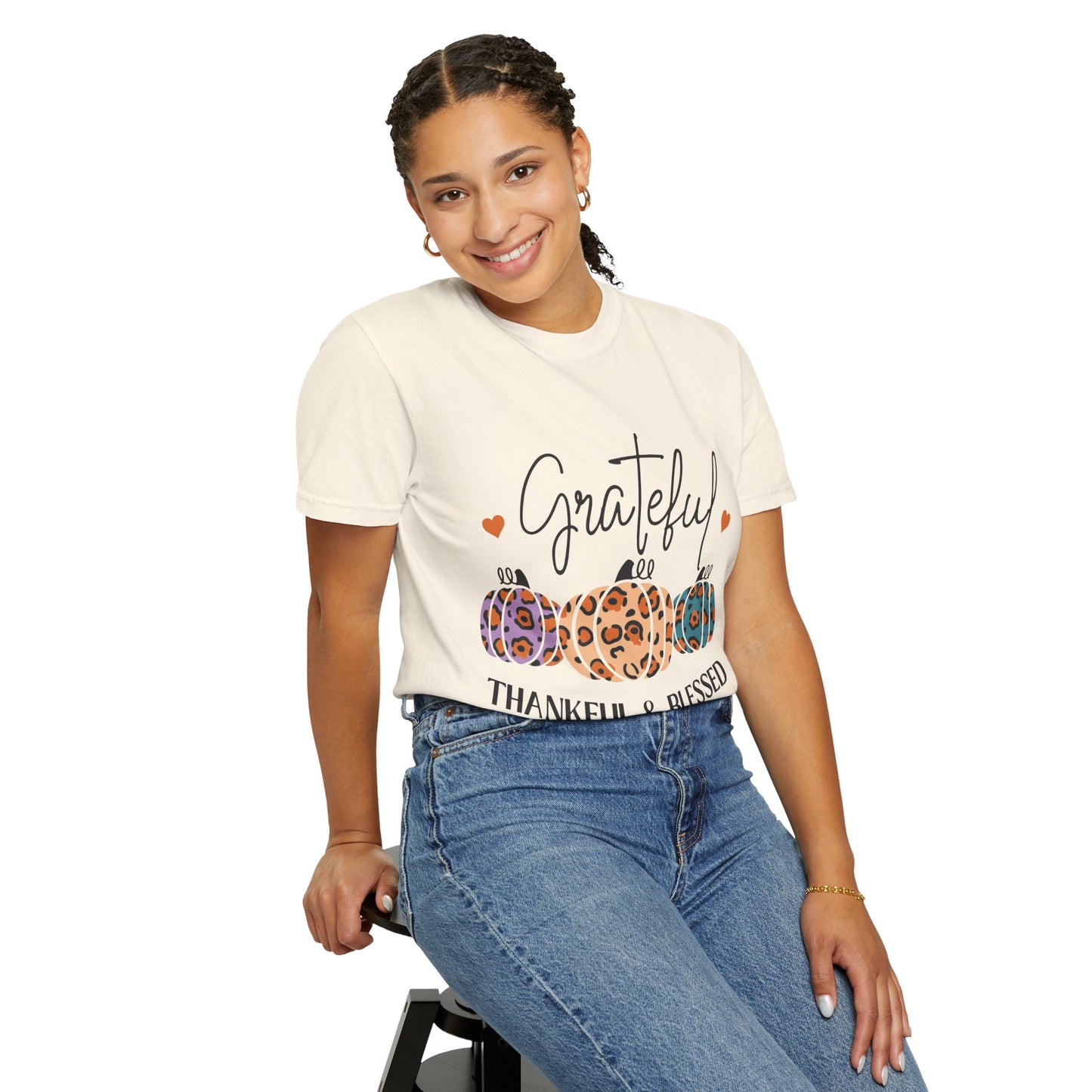Grateful Thankful and Blessed - Jersey Short Sleeve T-Shirt