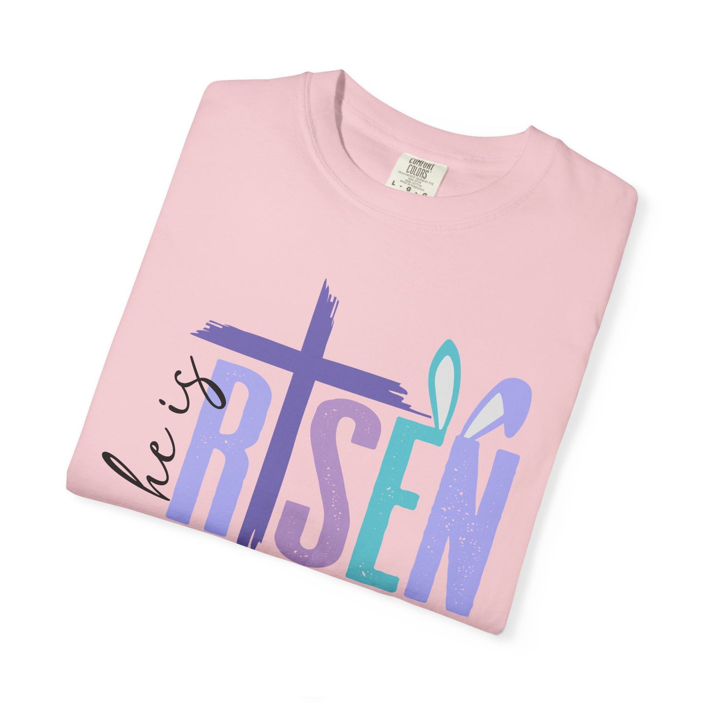 He is Risen Unisex Jersey Short Sleeve Tee - Easter Faith Shirt
