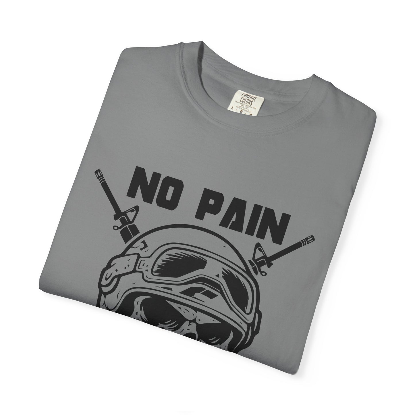 Military Skull Unisex T-shirt - No Pain No Gain Design