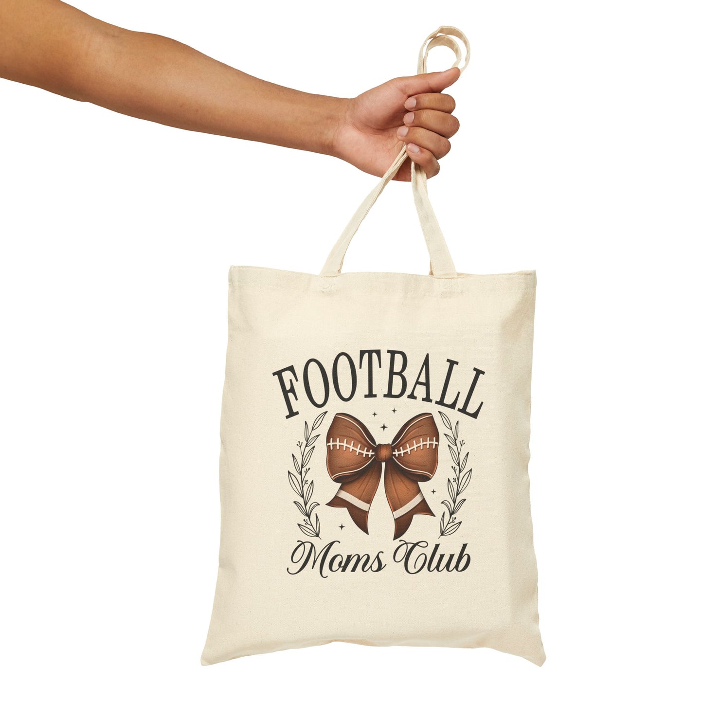 Football Moms Club Tote Bag, Canvas Tote for Football Moms, Sports Event Bag, Gift for Moms, Football Lovers Tote