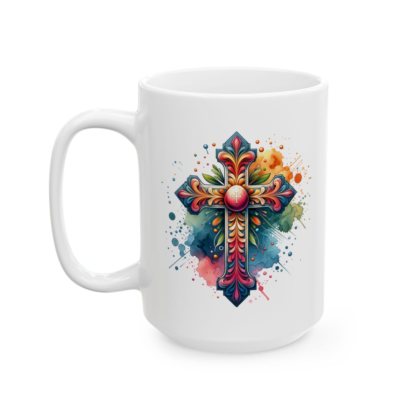 Colorful Cross - Accent Coffee Mug, 11oz