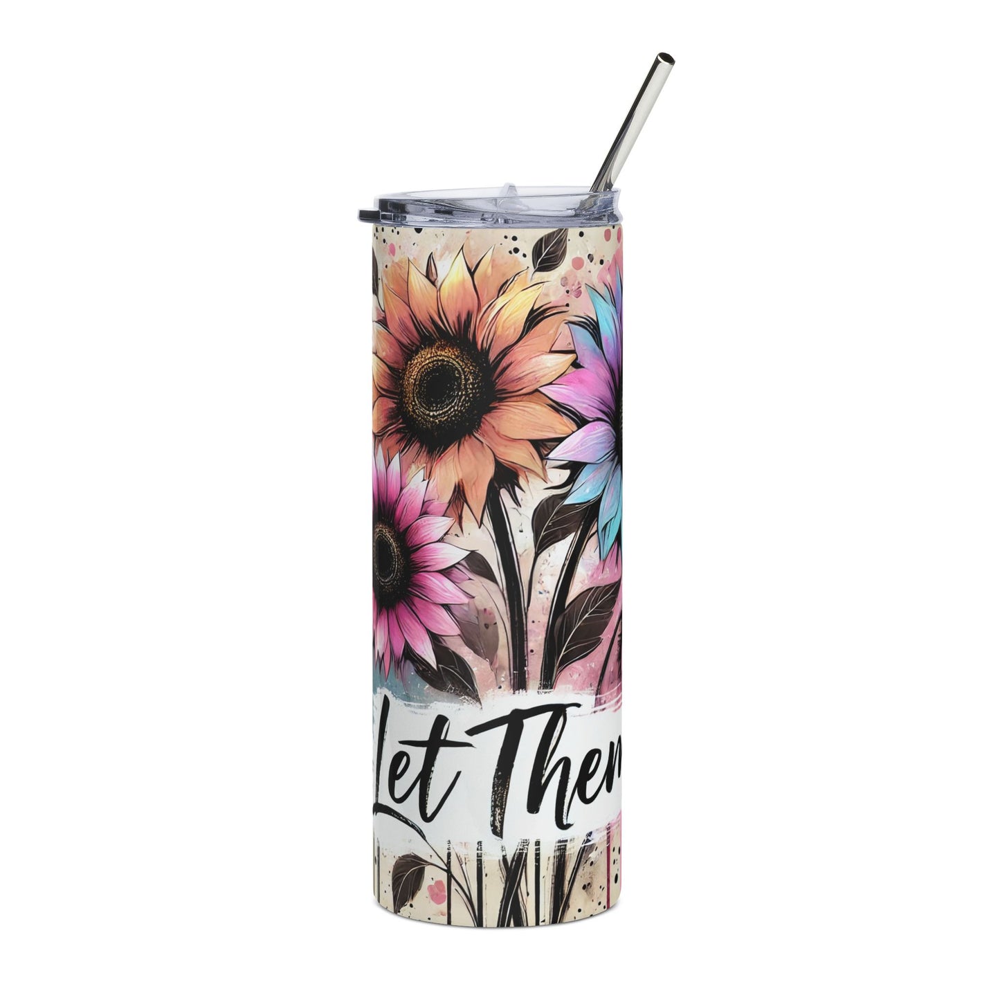 Flower Power Stainless Steel Tumbler | 20oz | Floral Drinkware for Eco-Friendly Living, Gifts for Her, Summer Style, Office [...]