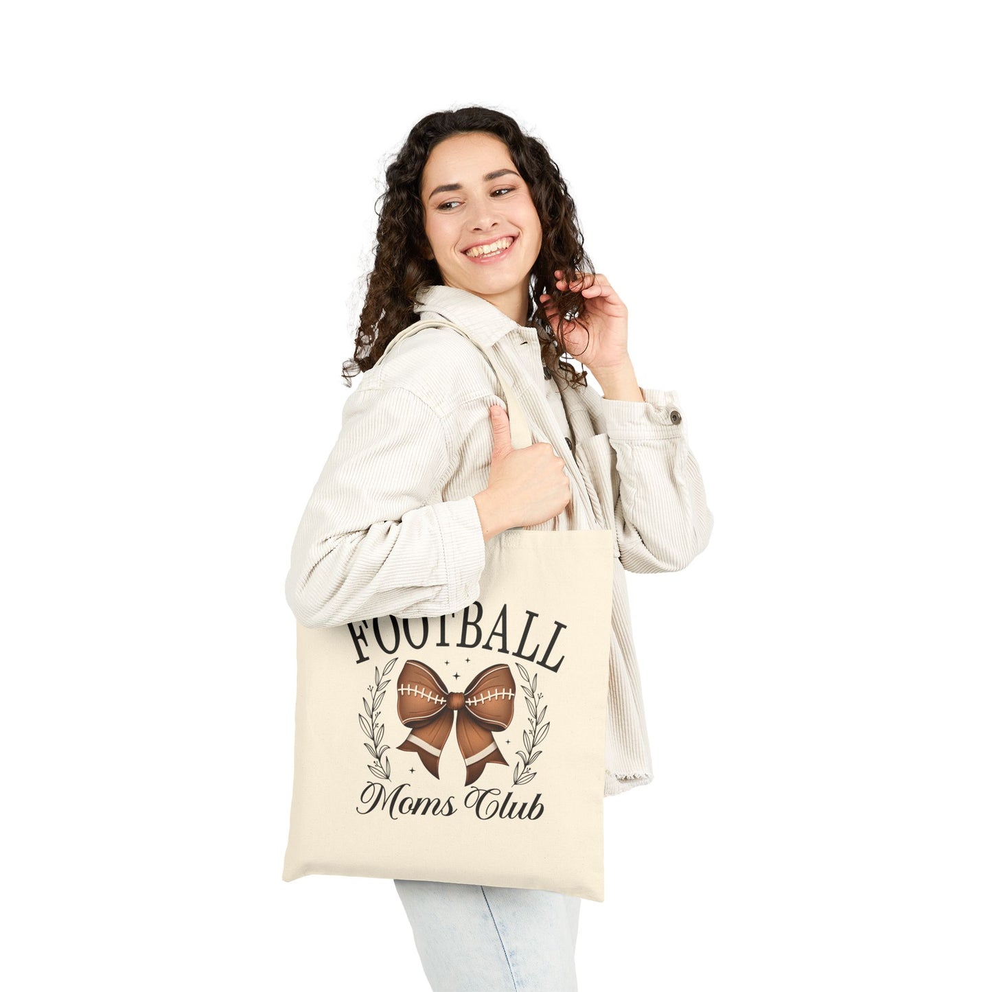 Football Moms Club Tote Bag, Canvas Tote for Football Moms, Sports Event Bag, Gift for Moms, Football Lovers Tote
