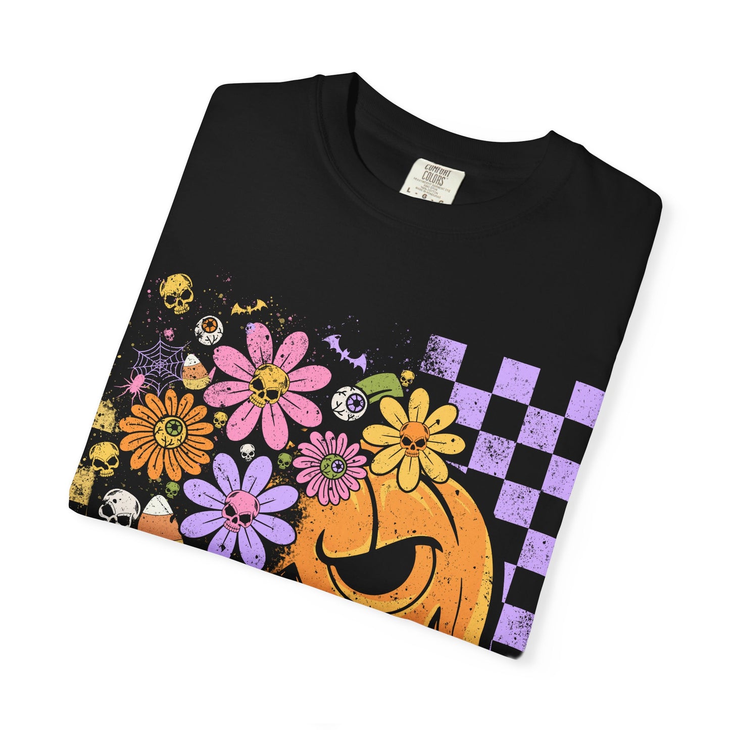 Festive Halloween T-Shirt, Vintage Spooky Tee, Fall Floral Design, Unisex Ghost Shirt, Halloween Party Wear, Autumn Gift