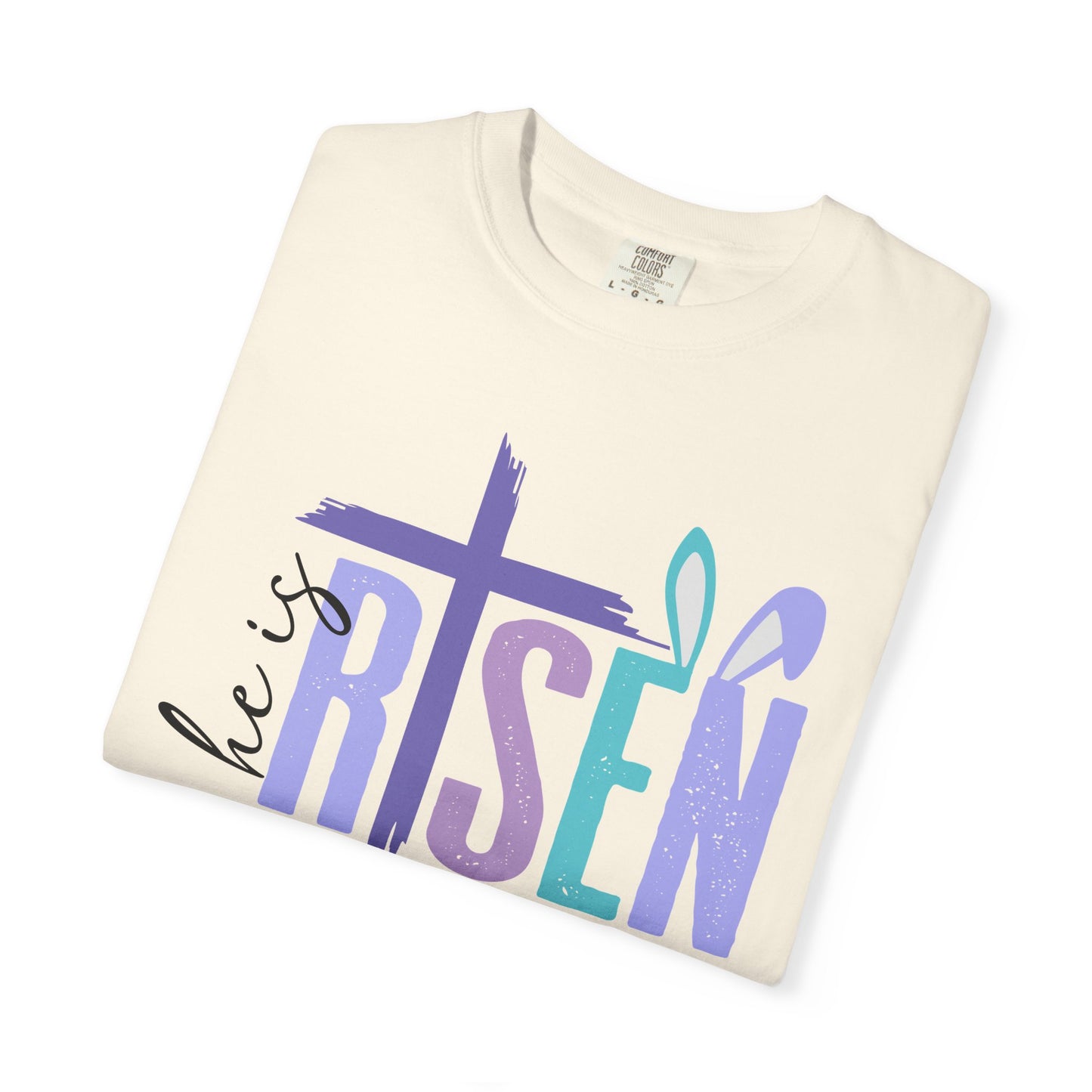 He is Risen Unisex Jersey Short Sleeve Tee - Easter Faith Shirt