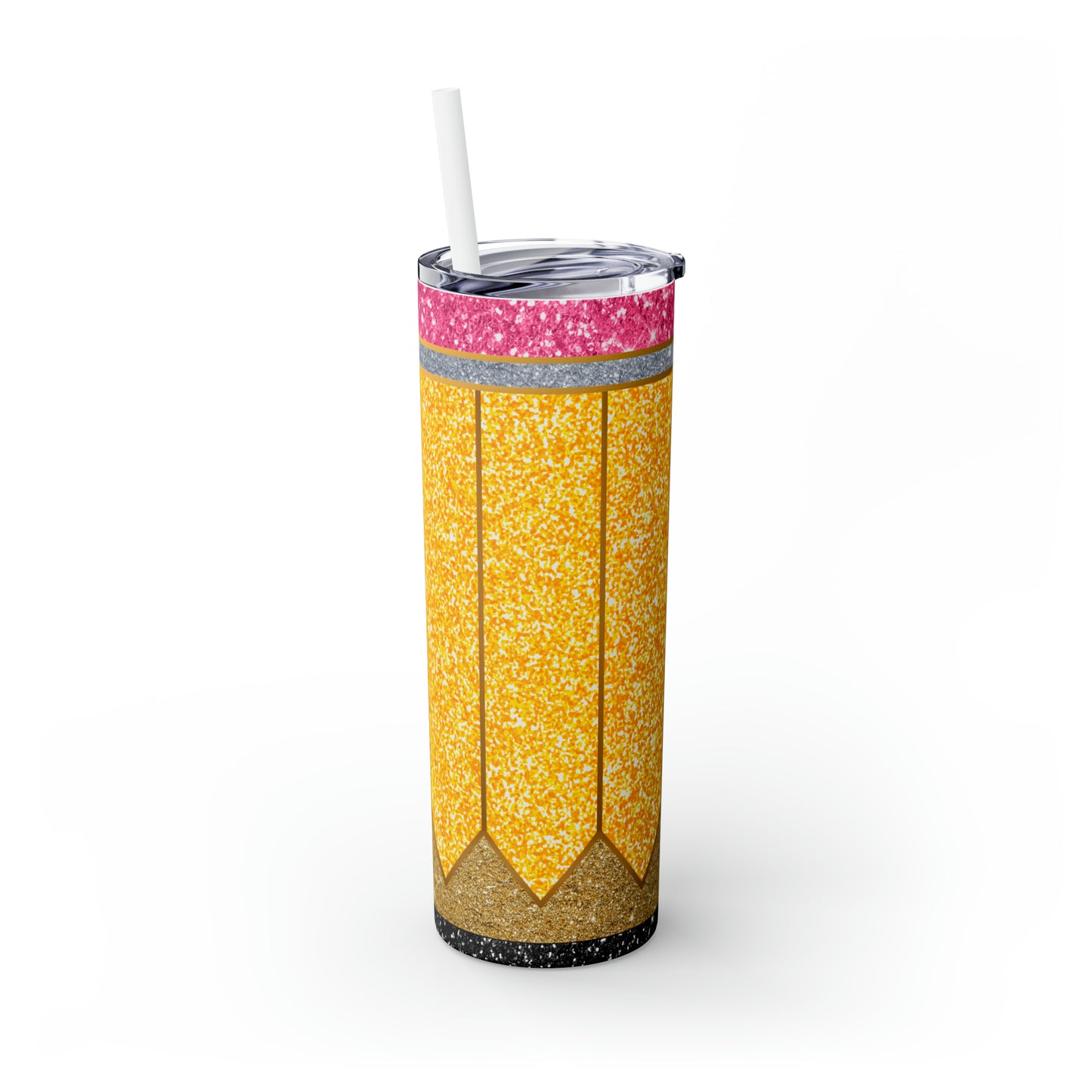 Glitter Pencil - Skinny Tumbler with Straw, 20oz