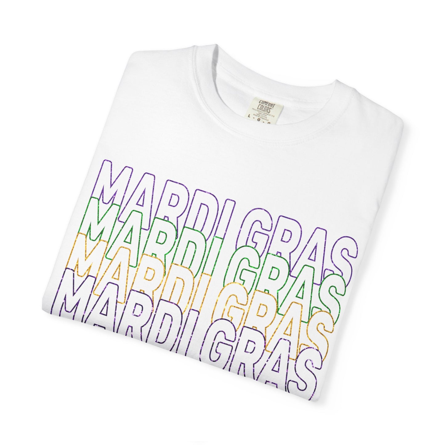 Mardi Gras Unisex Garment-Dyed Tee, Festive Shirt for Parties, Spring Celebrations, Casual Wear, Unique Gift Idea, Festival Fashion