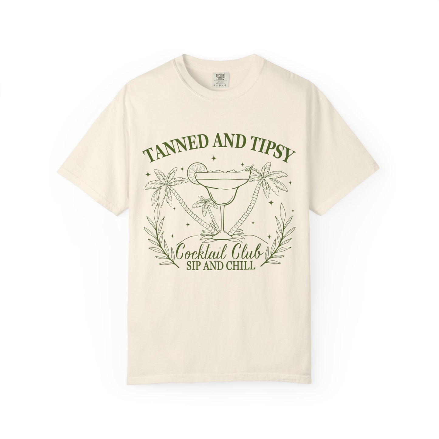 Tanned and Tipsy Cocktail Club T-Shirt — Sip & Chill Graphic Tee