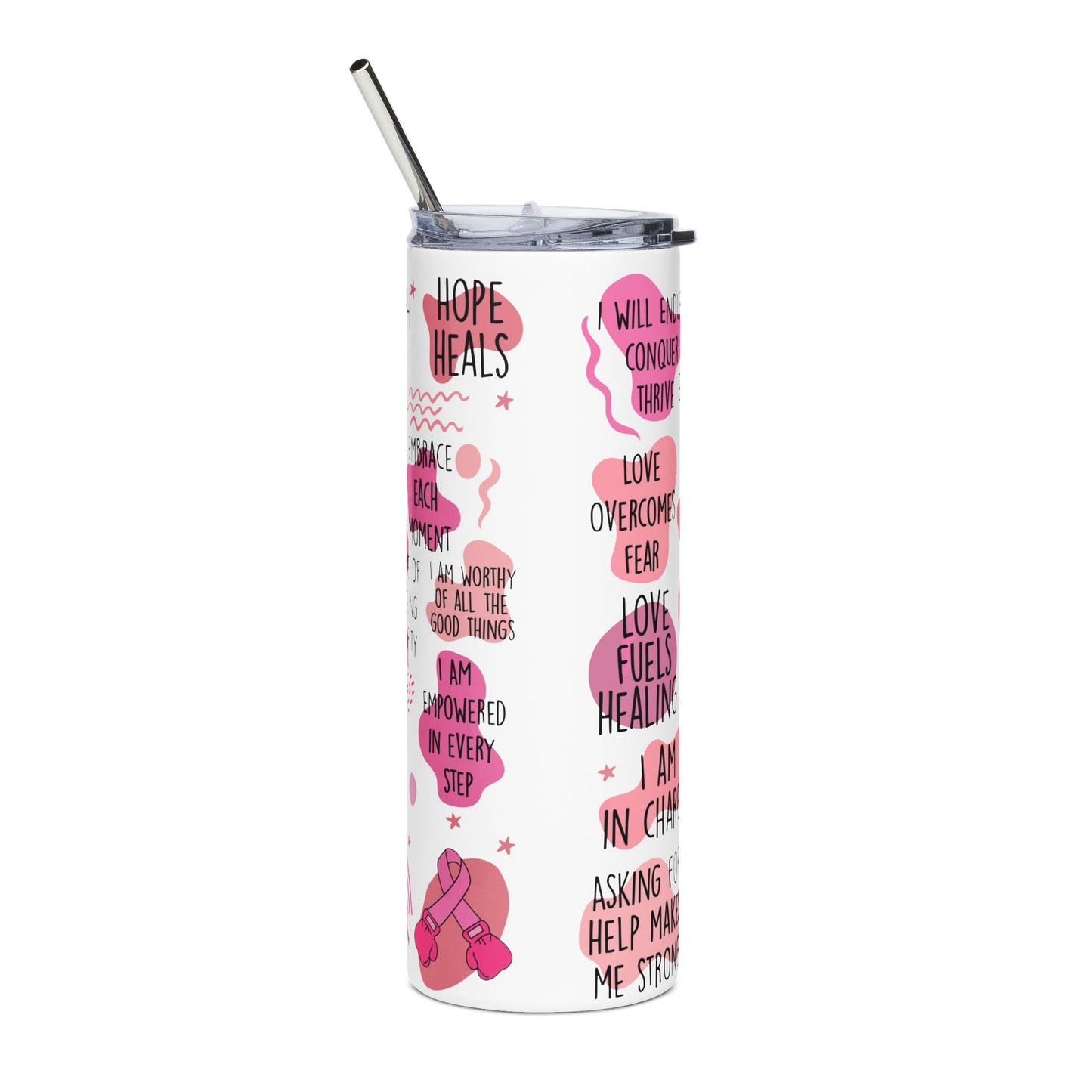Empowering Breast Cancer Awareness Tumbler - 20oz Stainless Steel Water Bottle, Inspirational Travel Mug for Advocates, Gifts for [...]