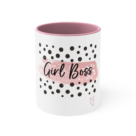 Girl Boss - Accent Coffee Mug, 11oz