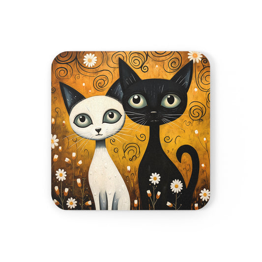 Cats - Corkwood Coaster Set