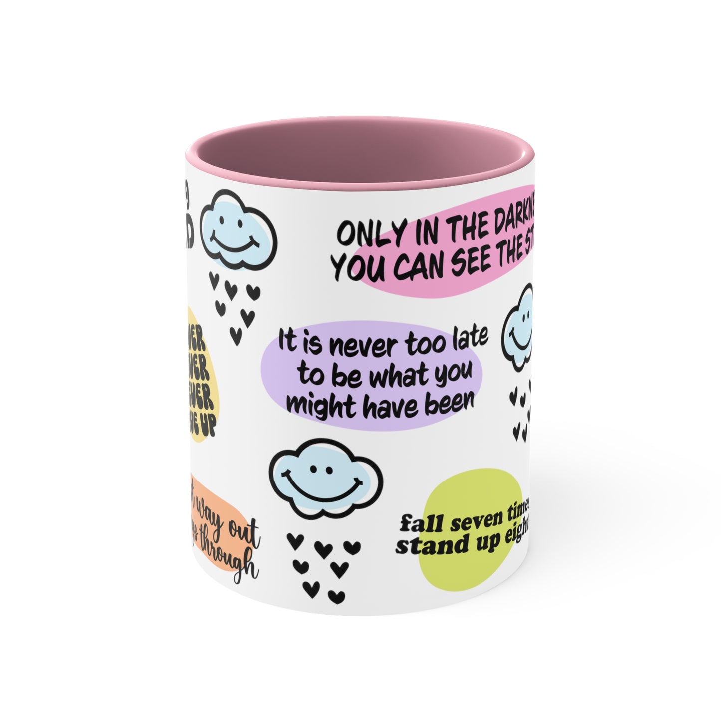 Never Give Up - Accent Coffee Mug, 11oz