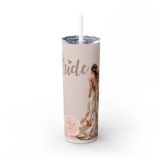 Beautiful Boho Bride - Skinny Tumbler with Straw, 20oz