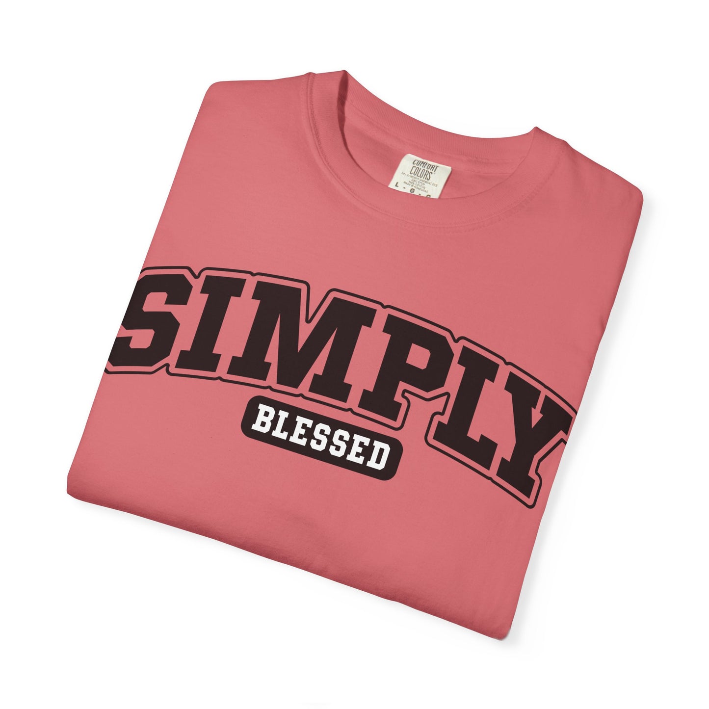 Simply Blessed Unisex Garment-Dyed T-shirt, Faith Tee, Casual Wear, Gift for Her, Everyday Apparel, Spiritual Fashion, Comfortable Clothing