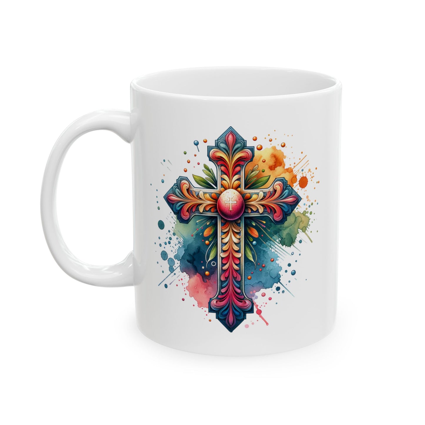 Colorful Cross - Accent Coffee Mug, 11oz