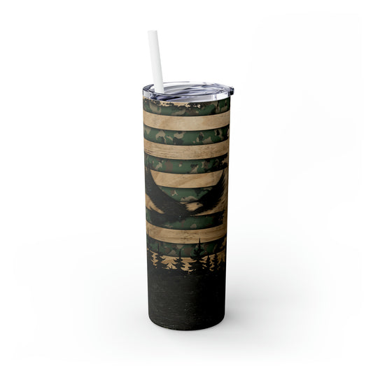 Patriot Eagle - Skinny Tumbler with Straw, 20oz