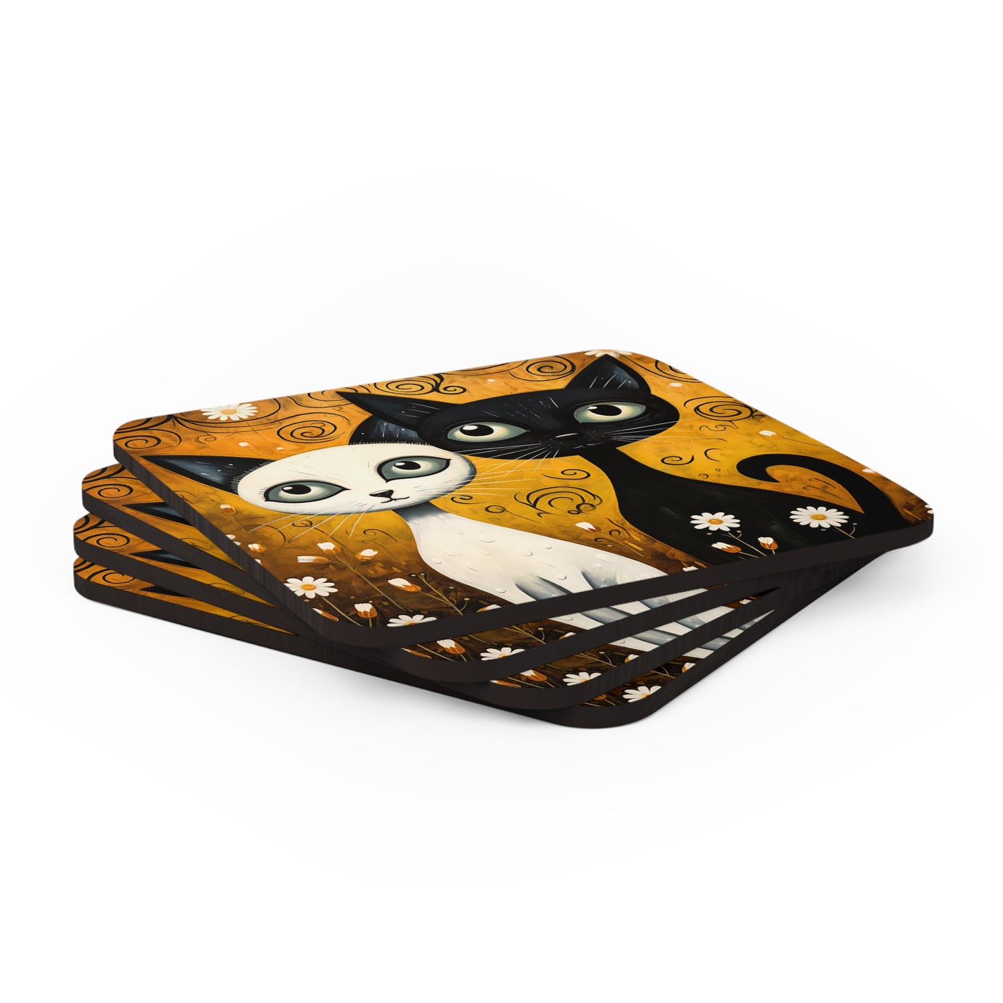 Cats - Corkwood Coaster Set