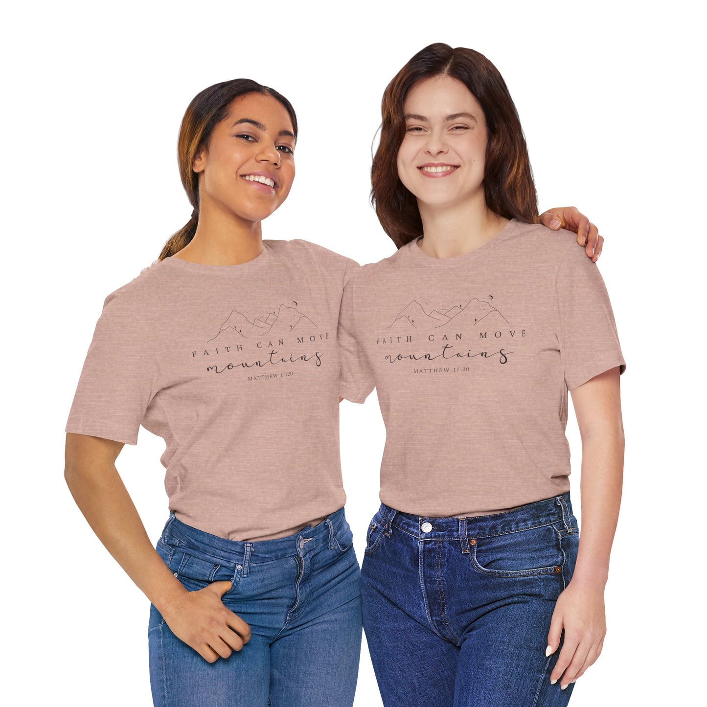 Faith Can Move Mountains Tee, Inspirational Shirt, Unisex T-Shirt, Gifts for Nature Lovers, Motivational Clothing, Casual Wear