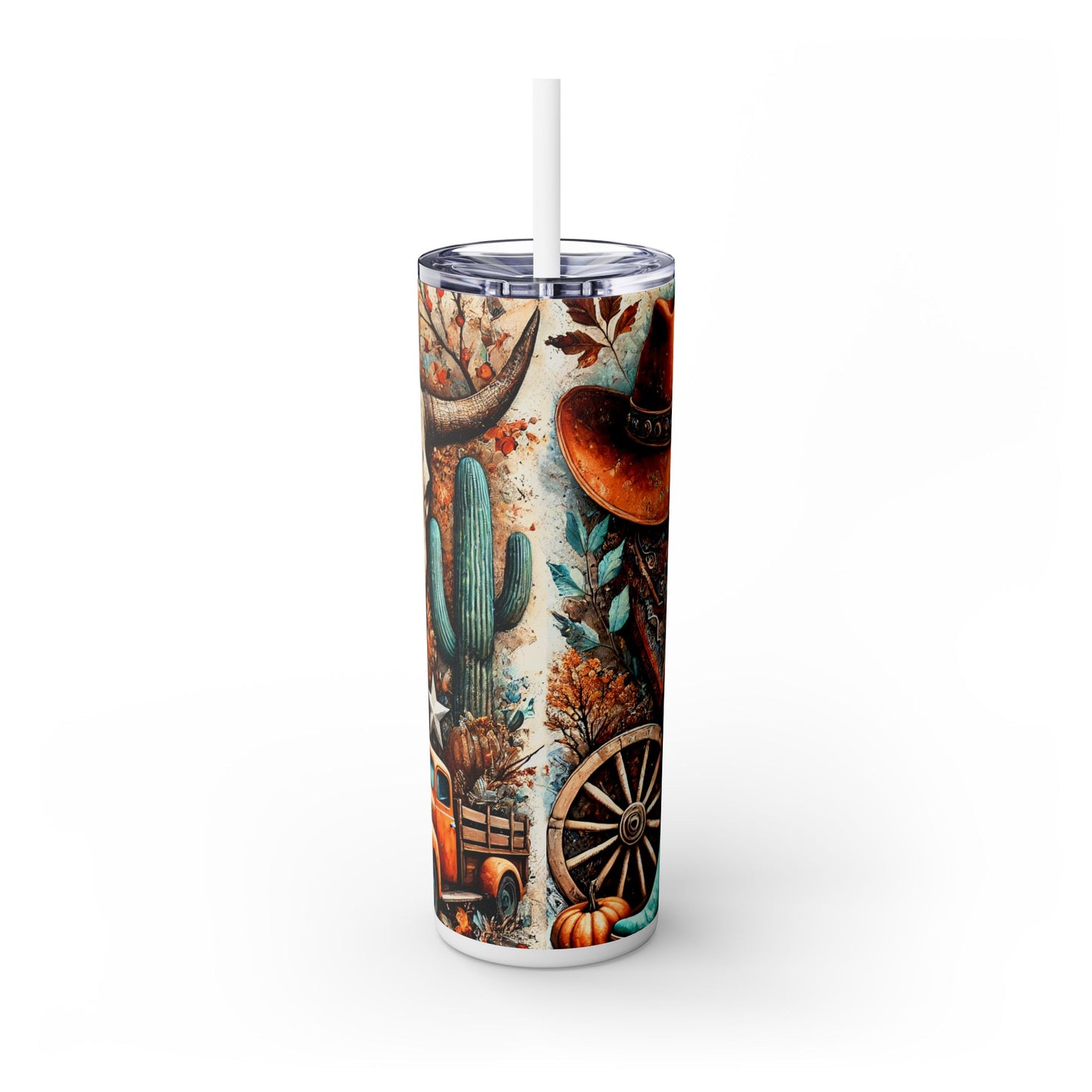 Tumbler with Western Fall Theme