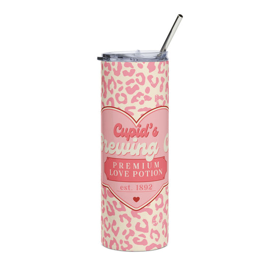 Cupid's Love Potion Tumbler - 20oz Stainless Steel Drinkware, Cute Gift for Valentine's Day, Trendy Travel Cup, Leopard Print, Premium [...]