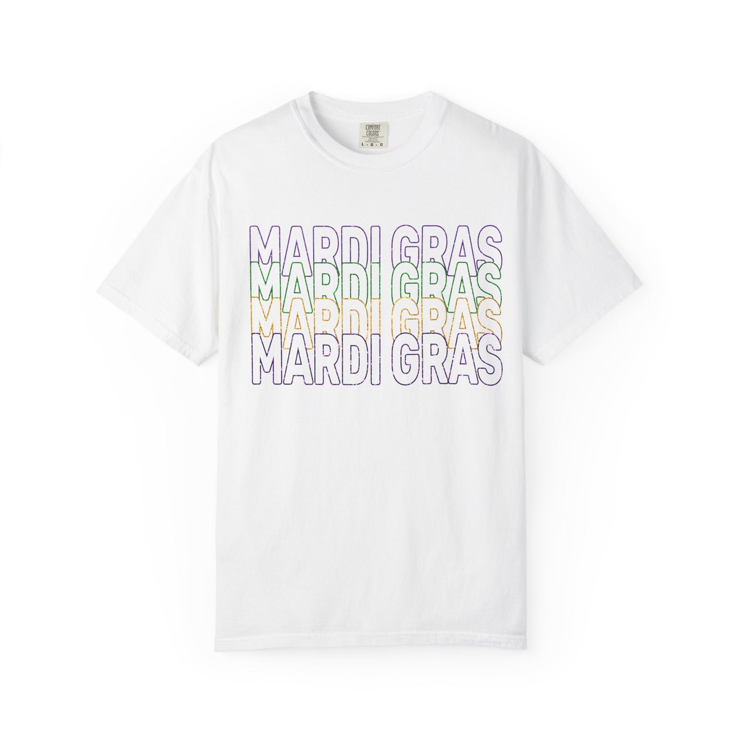 Mardi Gras Unisex Garment-Dyed Tee, Festive Shirt for Parties, Spring Celebrations, Casual Wear, Unique Gift Idea, Festival Fashion