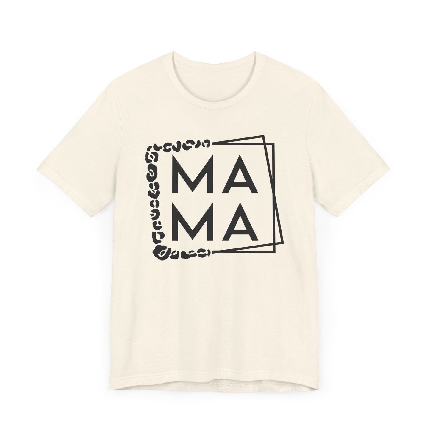 Mama in Leopard Frame - Jersey Short Sleeve T-Shirt
