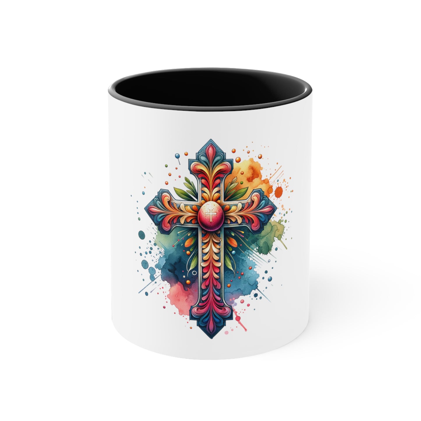 Easter Cross - Accent Coffee Mug, 11oz