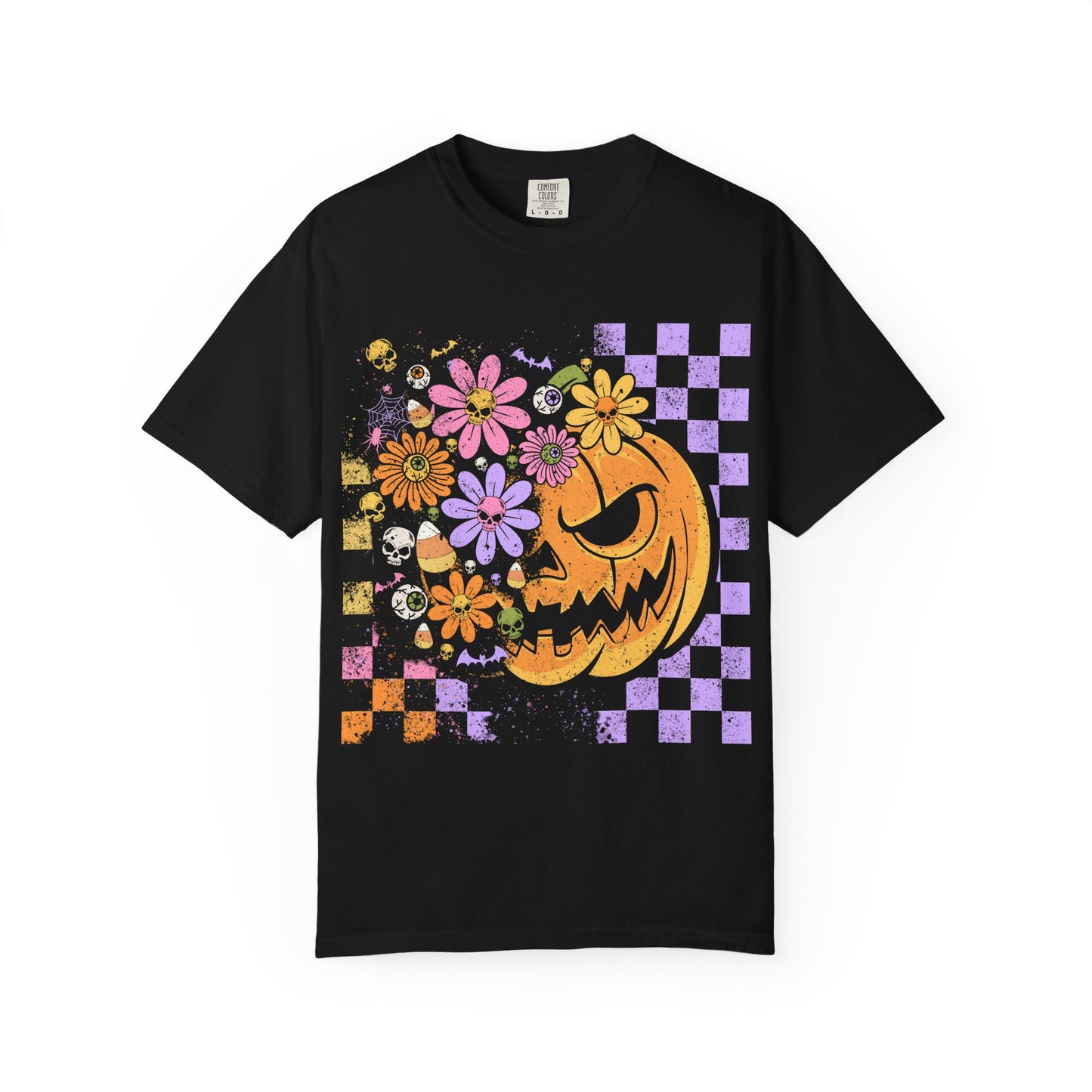 Festive Halloween T-Shirt, Vintage Spooky Tee, Fall Floral Design, Unisex Ghost Shirt, Halloween Party Wear, Autumn Gift