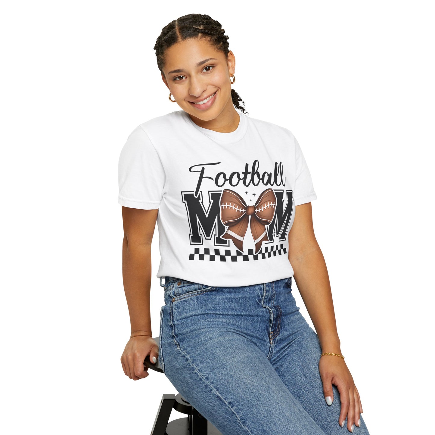Football Mom Garment-Dyed T-Shirt | Unisex Tee for Sports Fans, Mother's Day Gift, Casual Wear, Game Day Style, Football Season