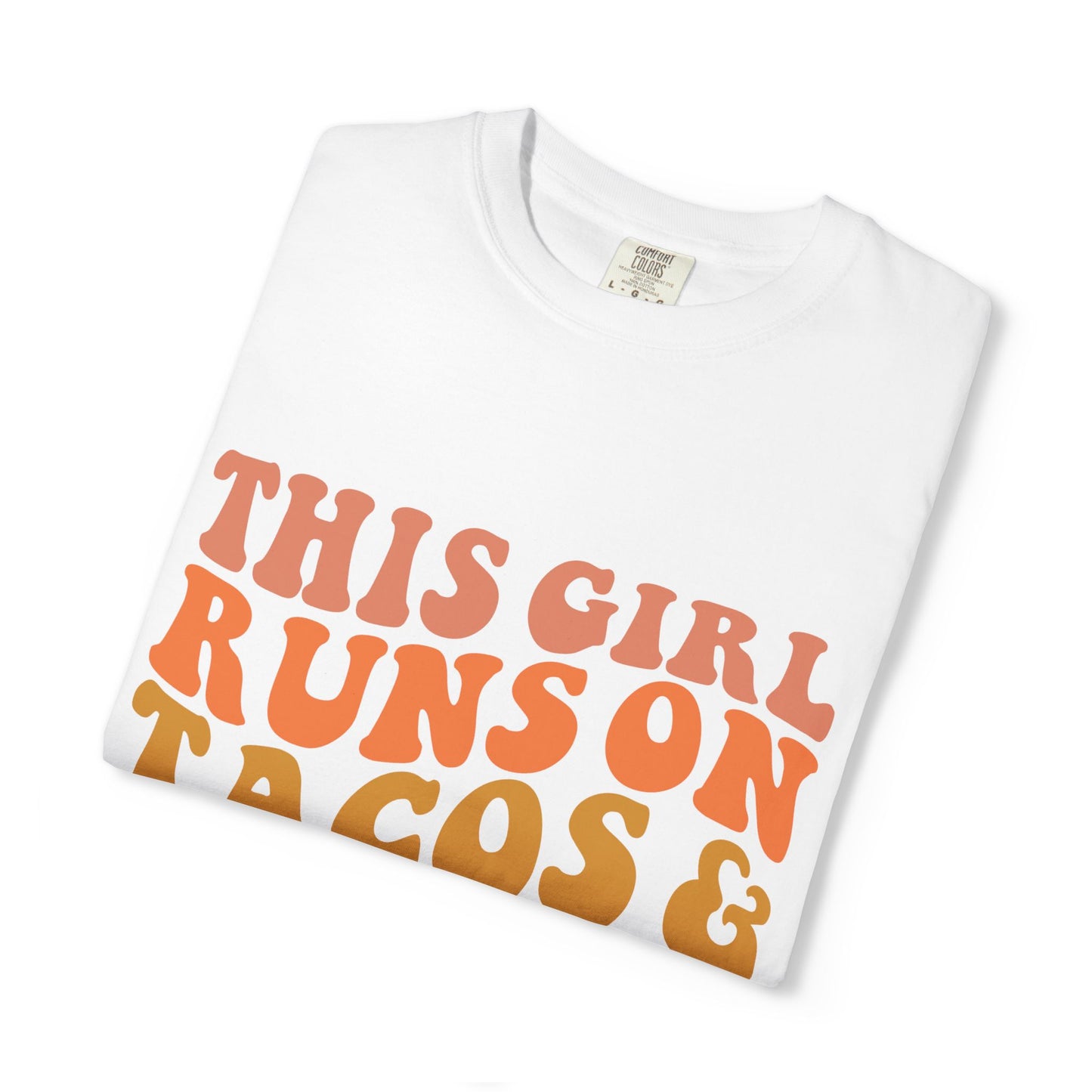 This girl runs on tacos - Jersey Short Sleeve T-Shirt