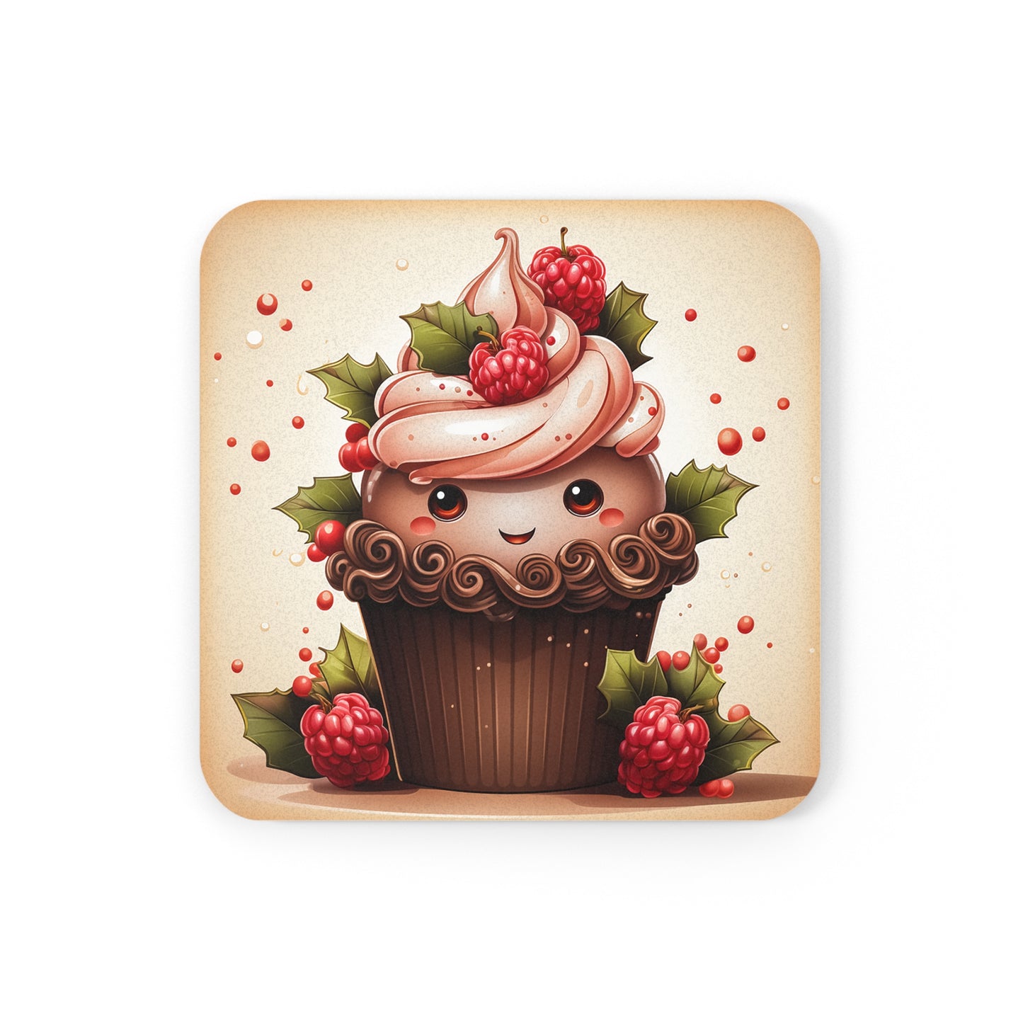 Cupcake - Corkwood Coaster Set