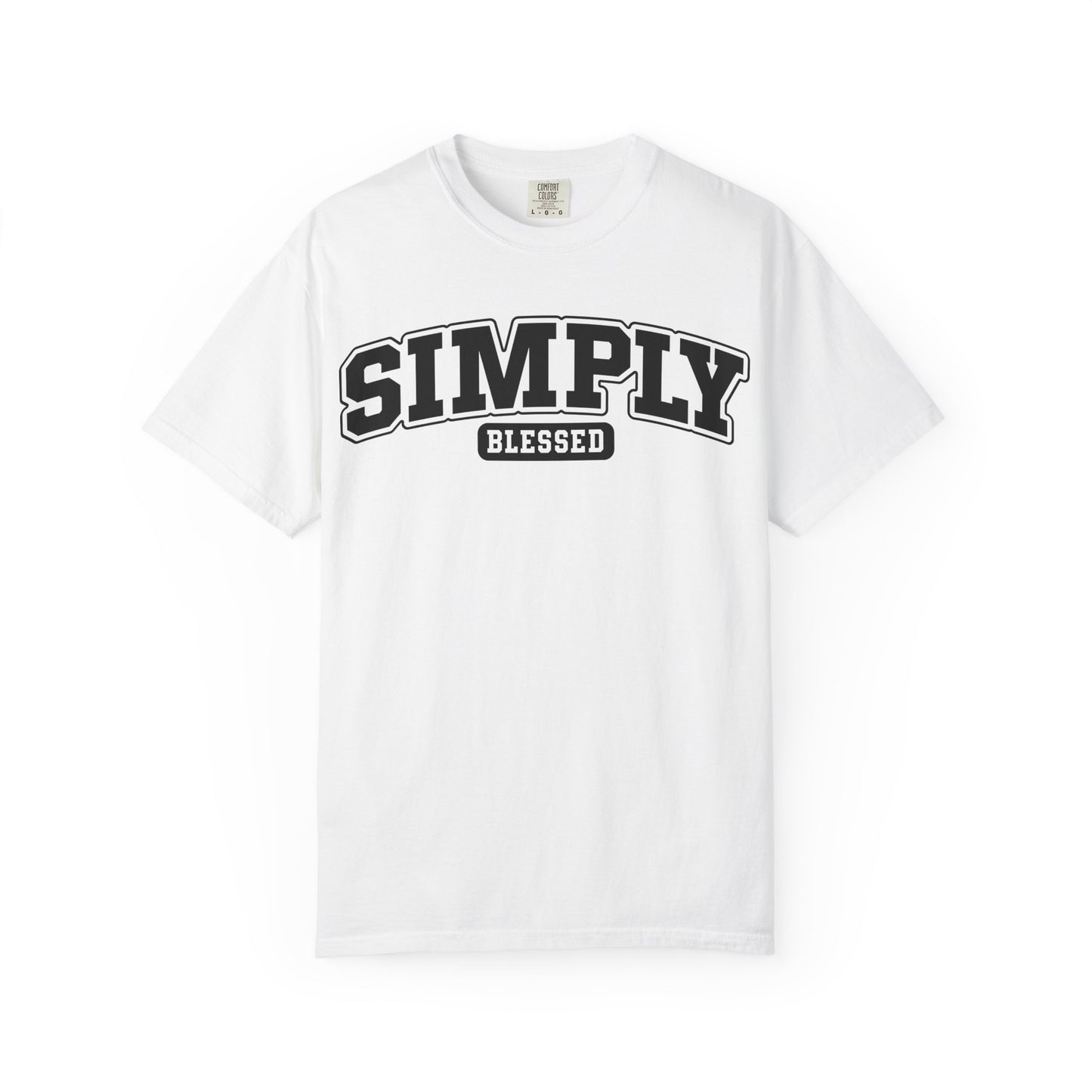 Simply Blessed Unisex Garment-Dyed T-shirt, Faith Tee, Casual Wear, Gift for Her, Everyday Apparel, Spiritual Fashion, Comfortable Clothing