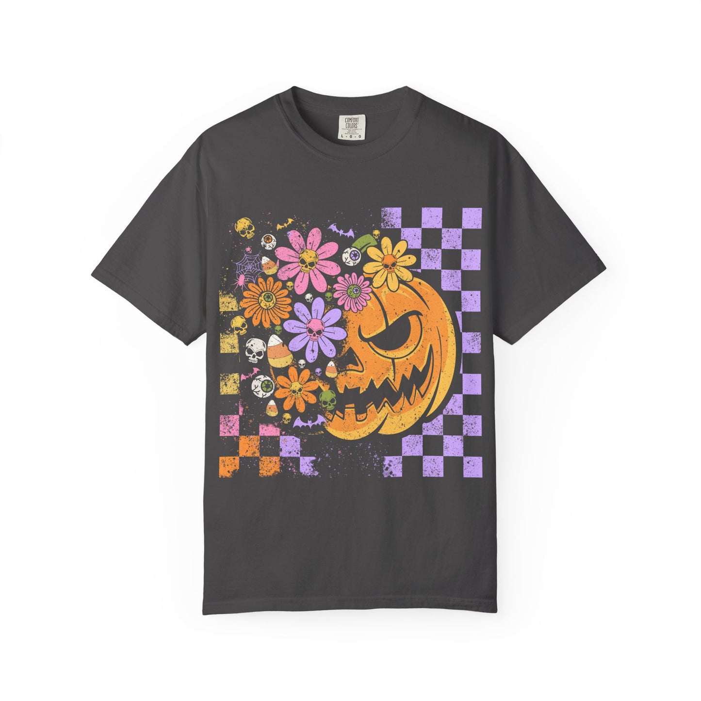 Festive Halloween T-Shirt, Vintage Spooky Tee, Fall Floral Design, Unisex Ghost Shirt, Halloween Party Wear, Autumn Gift
