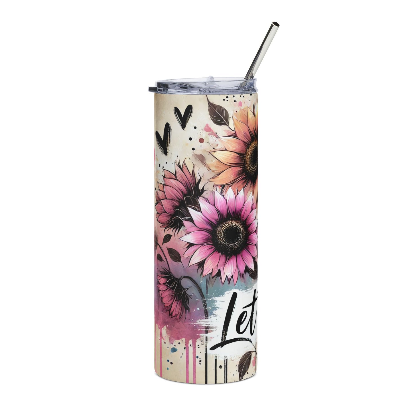 Flower Power Stainless Steel Tumbler | 20oz | Floral Drinkware for Eco-Friendly Living, Gifts for Her, Summer Style, Office [...]
