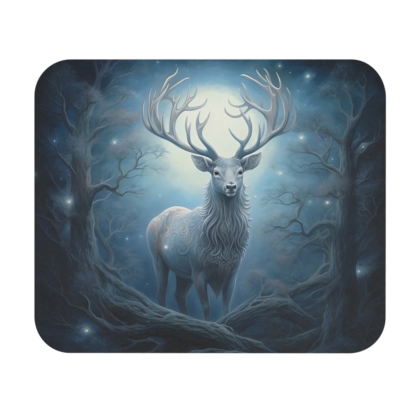 White Deer - Mouse Pad