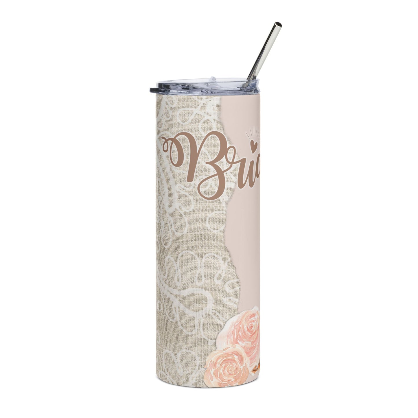 Bridal Stainless Steel Tumbler, Personalized Bride Gift, Wedding Drinkware, Bridal Party Favor, Engagement Party Essential