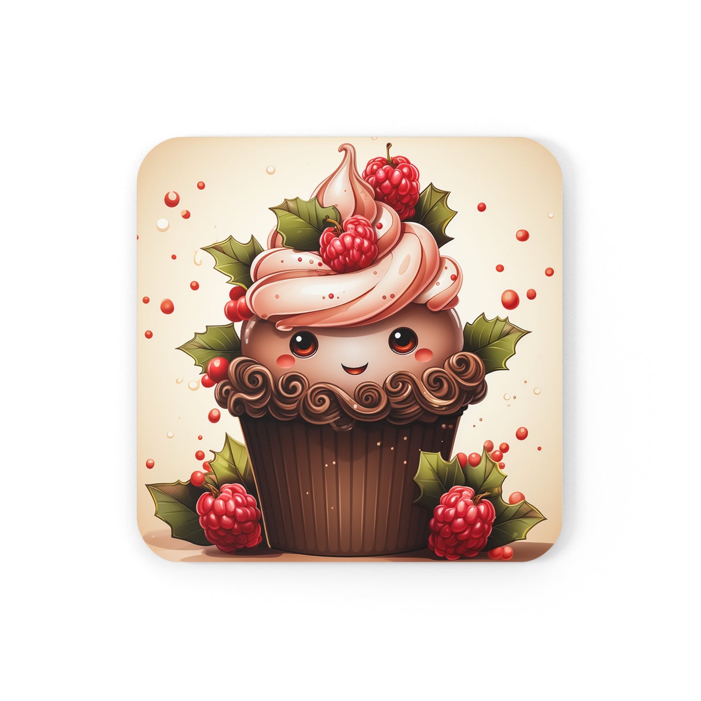 Cupcake - Corkwood Coaster Set