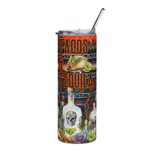 Vibrant Stainless Steel Tumbler, 20oz - Perfect for Taco Nights, Fiesta Celebrations, Gifts for Food Lovers, Spring/Summer Events, [...]
