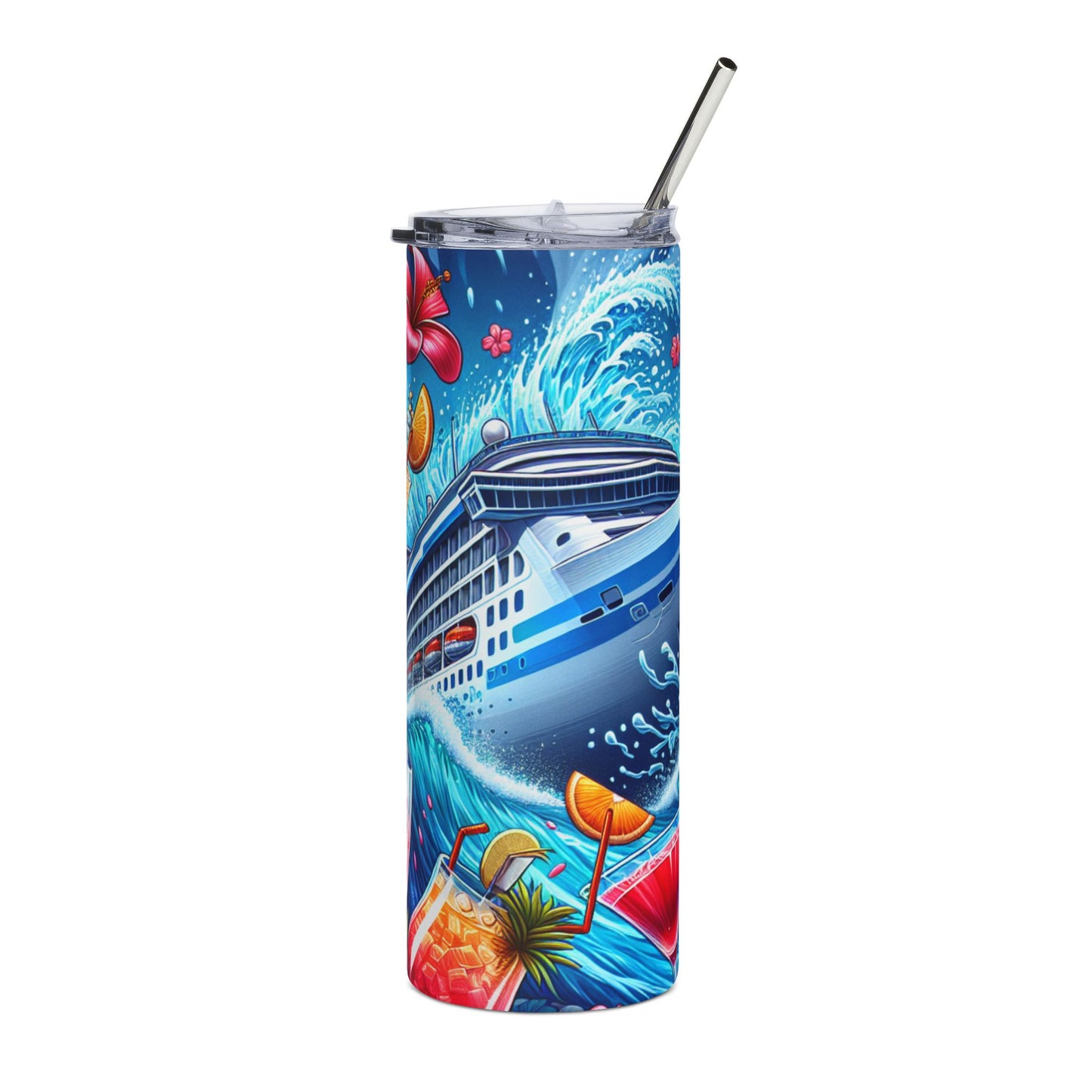 Tropical Cruise Stainless Steel Tumbler | 20oz Insulated Travel Cup, Summer Vibes Drinkware, Gift for Sailors, Beach Lovers, Ocean [...]