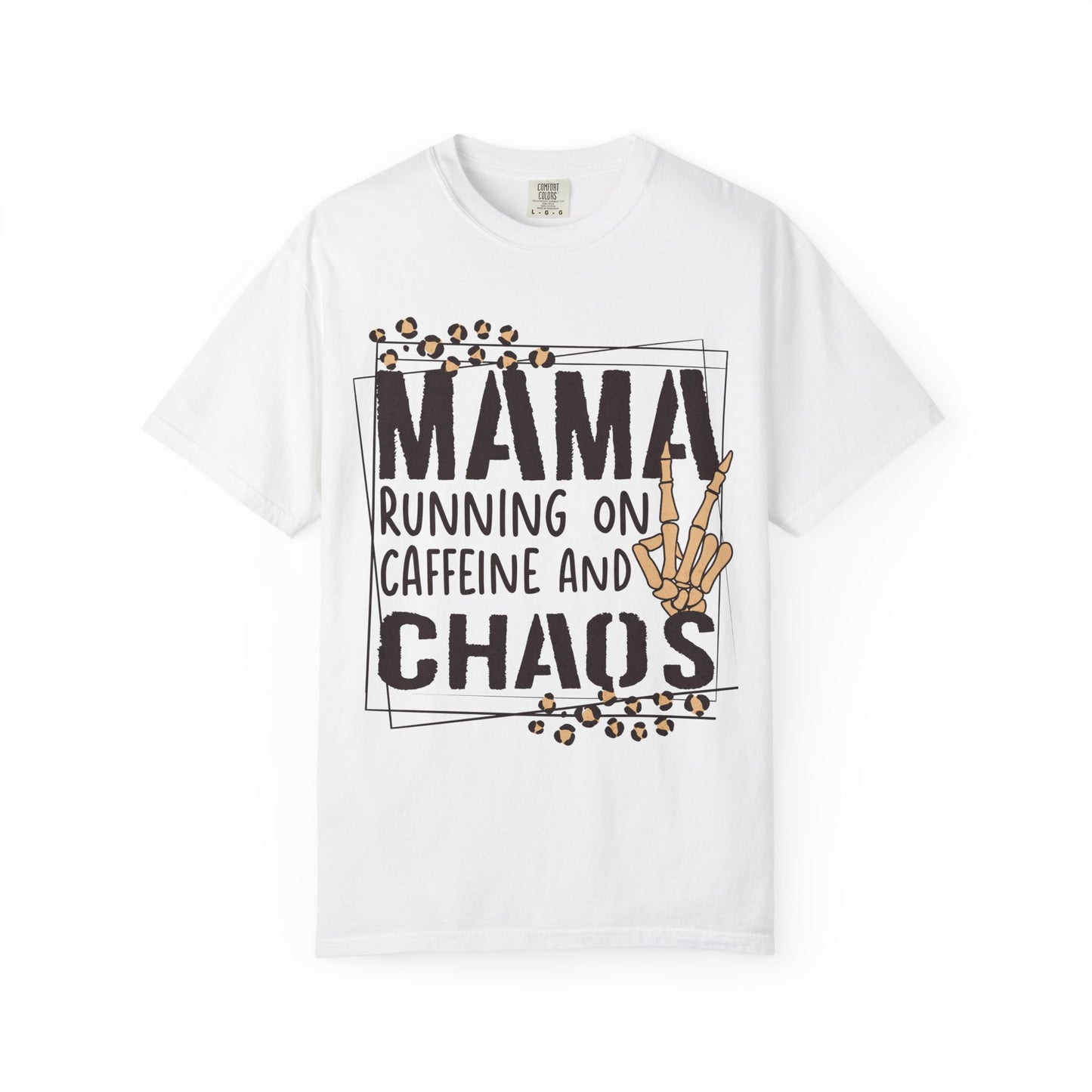 Mama running on caffeine and chaos - Jersey Short Sleeve T-Shirt