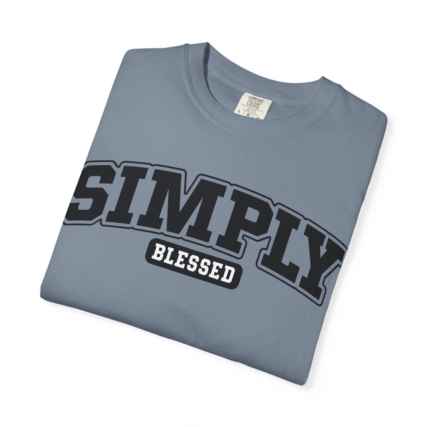Simply Blessed Unisex Garment-Dyed T-shirt, Faith Tee, Casual Wear, Gift for Her, Everyday Apparel, Spiritual Fashion, Comfortable Clothing