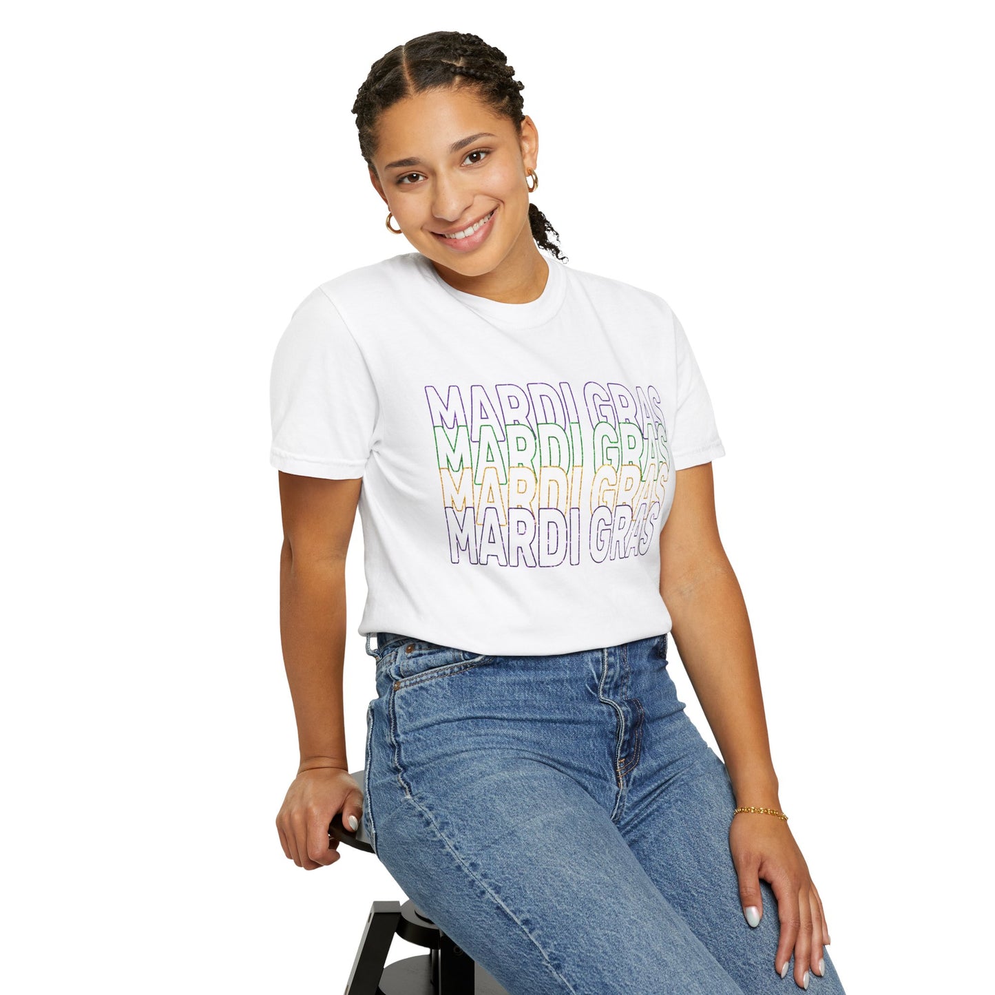 Mardi Gras Unisex Garment-Dyed Tee, Festive Shirt for Parties, Spring Celebrations, Casual Wear, Unique Gift Idea, Festival Fashion